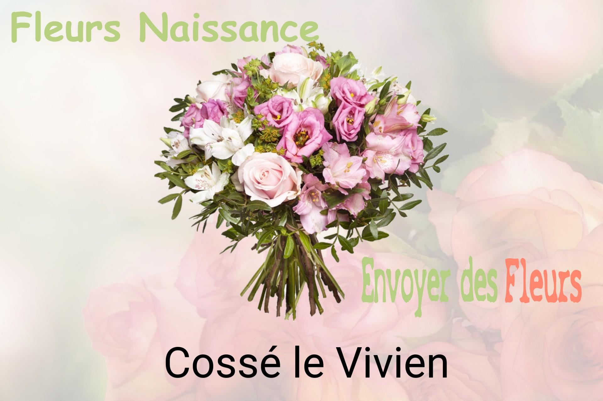Bouquet de fleurs de naissance livré à Cossé-le-Vivien