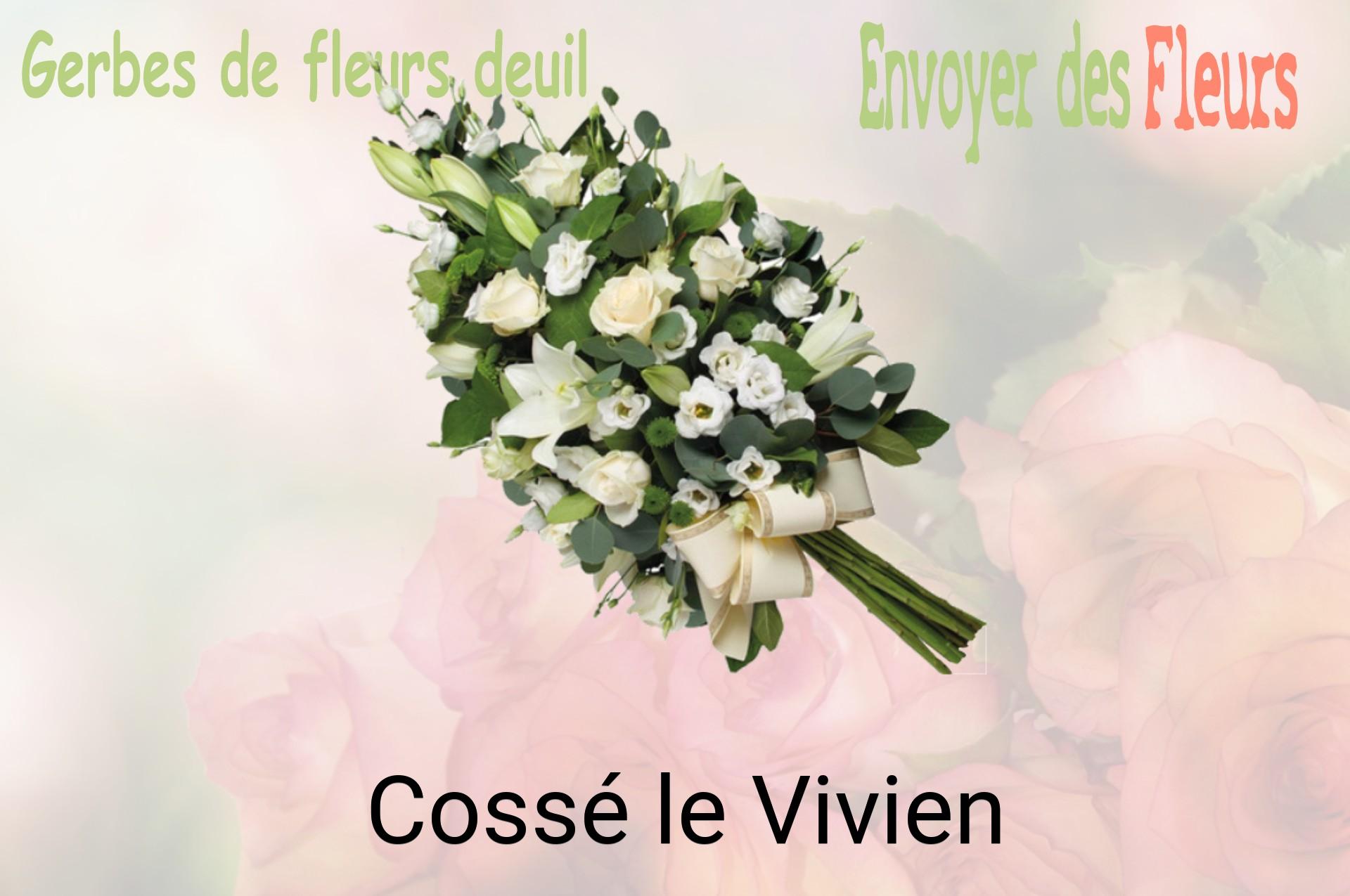 Gerbe de fleurs de deuil livrée à Cossé-le-Vivien